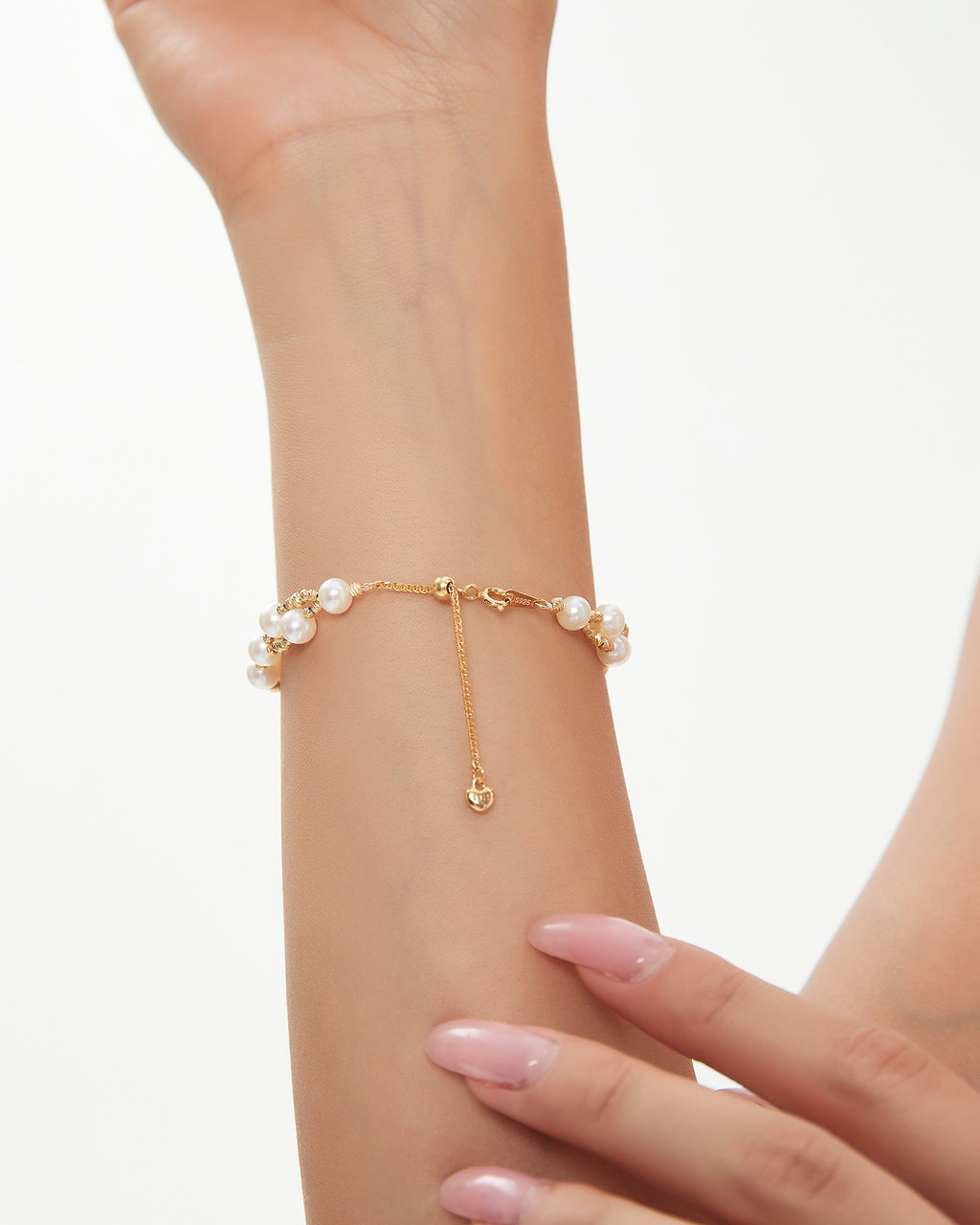 Golden Lace Pearl Bracelet