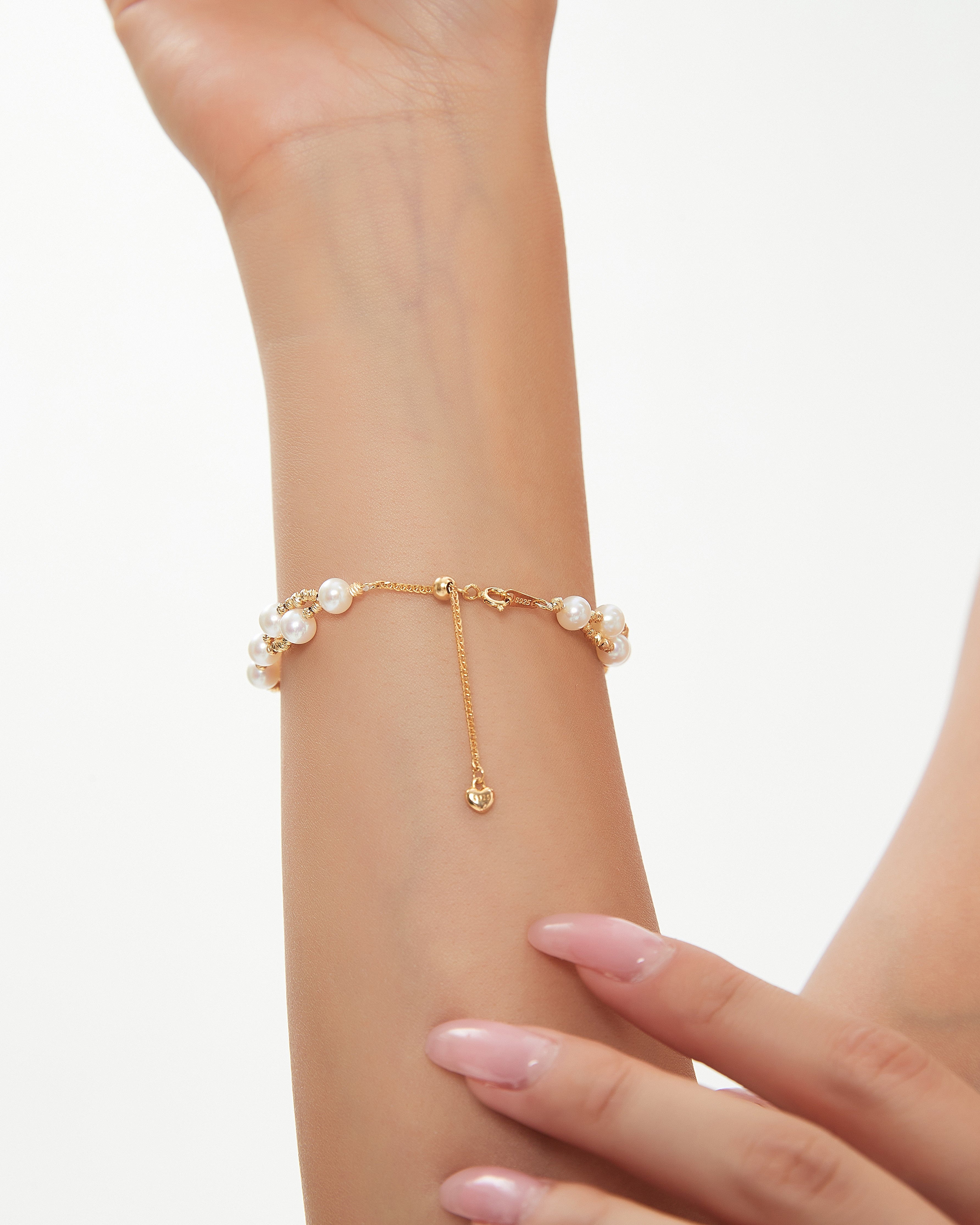 Golden Lace Pearl Bracelet