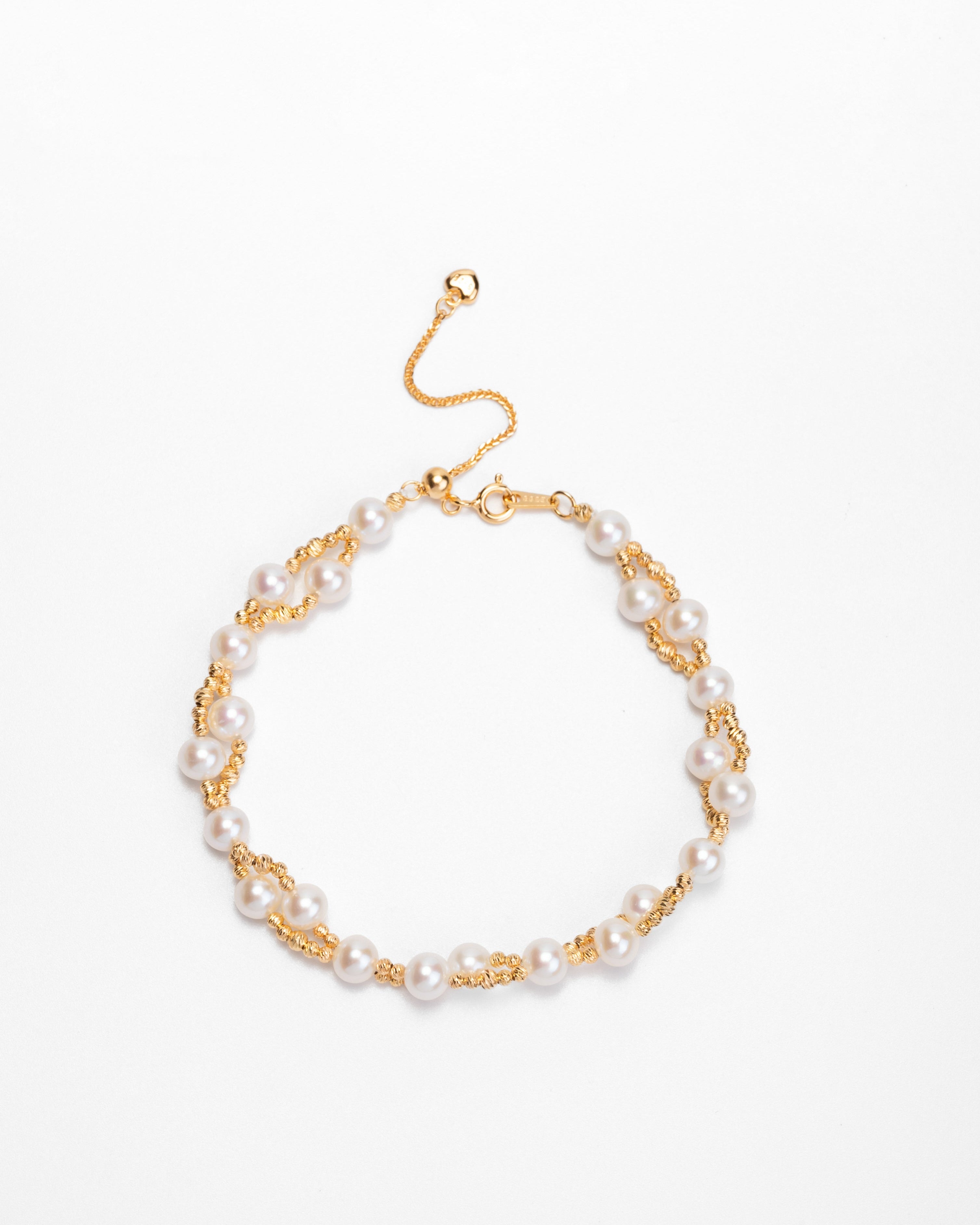 Golden Lace Pearl Bracelet