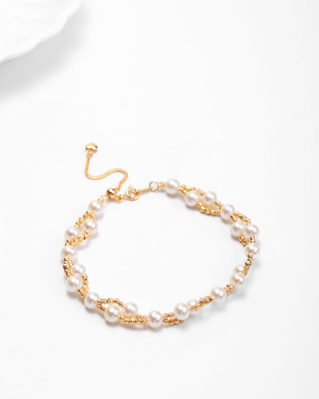 Golden Lace Pearl Bracelet