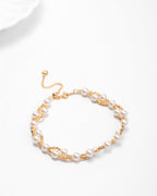 Golden Lace Pearl Bracelet