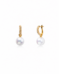 Twill Pearl Hoops