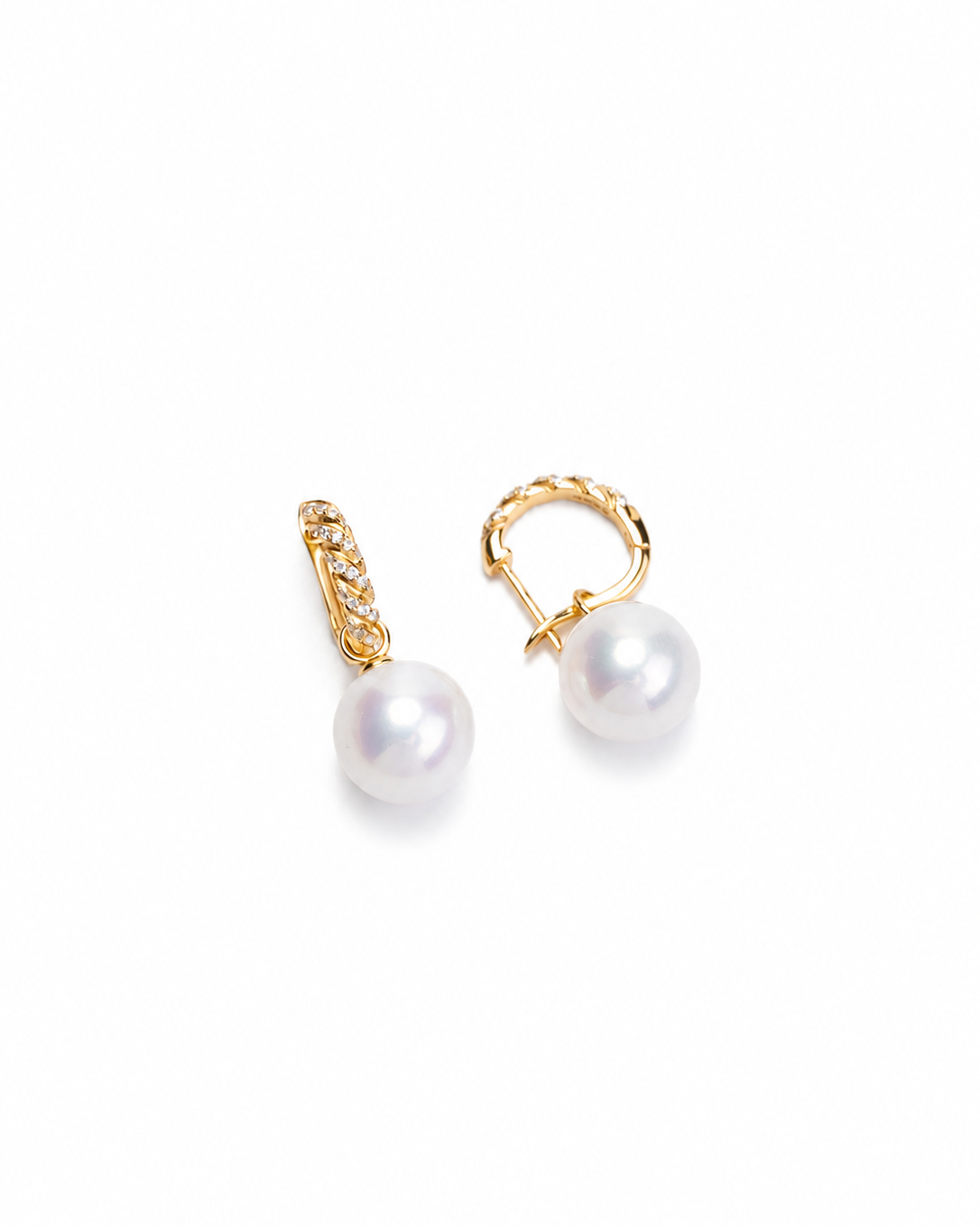 Twill Pearl Hoops