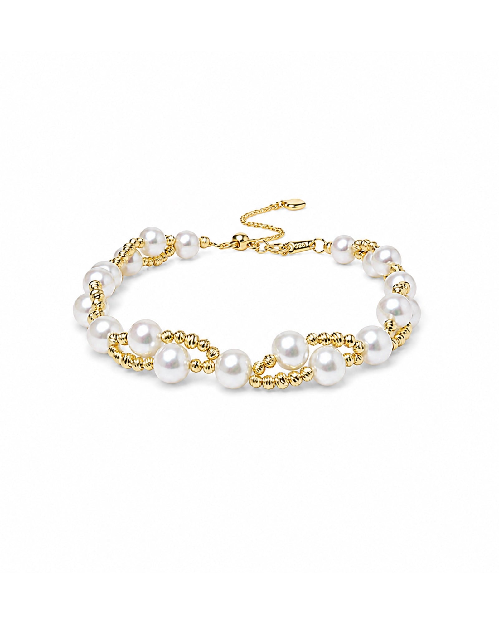 Golden Lace Pearl Bracelet