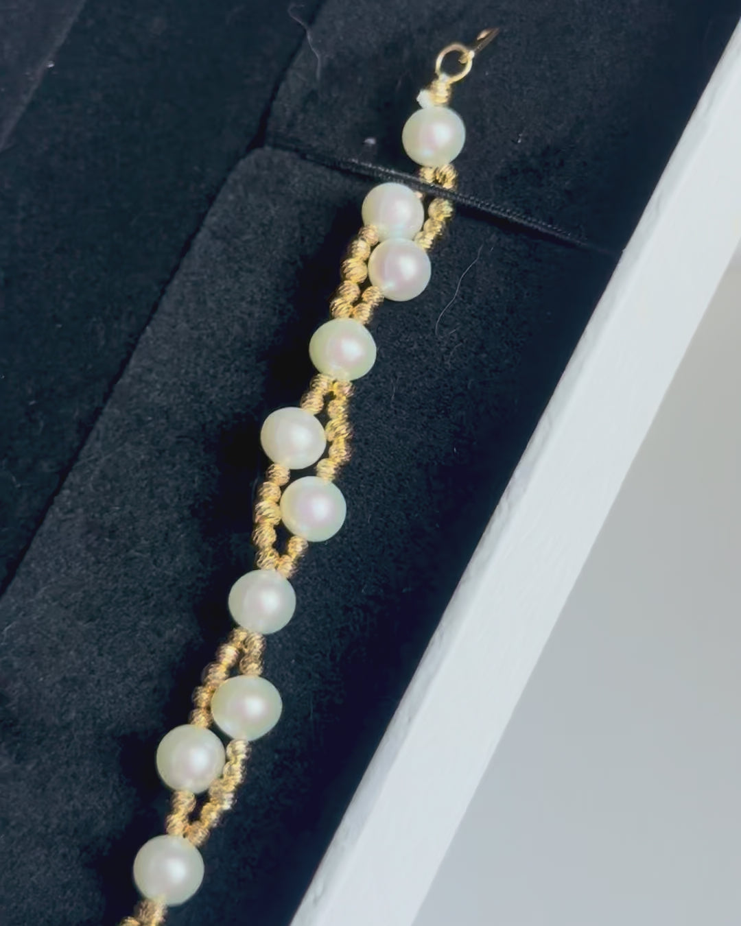 Golden Lace Pearl Bracelet